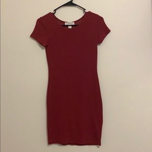 Forever21 Red short sleeve pencil dress